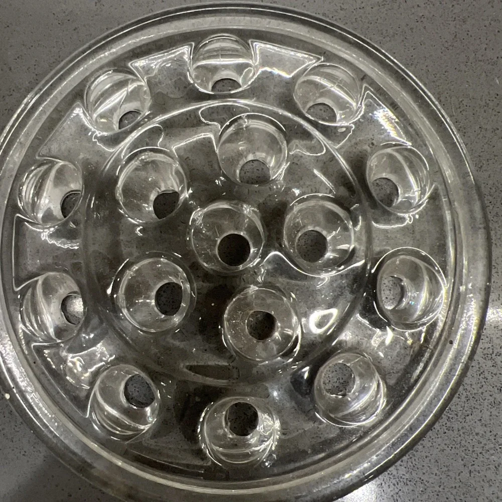 Large Crystal Frog Insertsp with 16 Holes for your Flower Arrangements